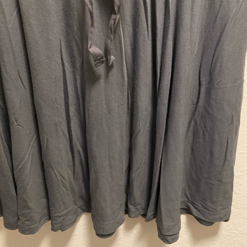 Old Navy Grey Flowy Drawstring Waist Minimalist Preppy Skirt Size L New W/O Tag - Picture 3 of 6